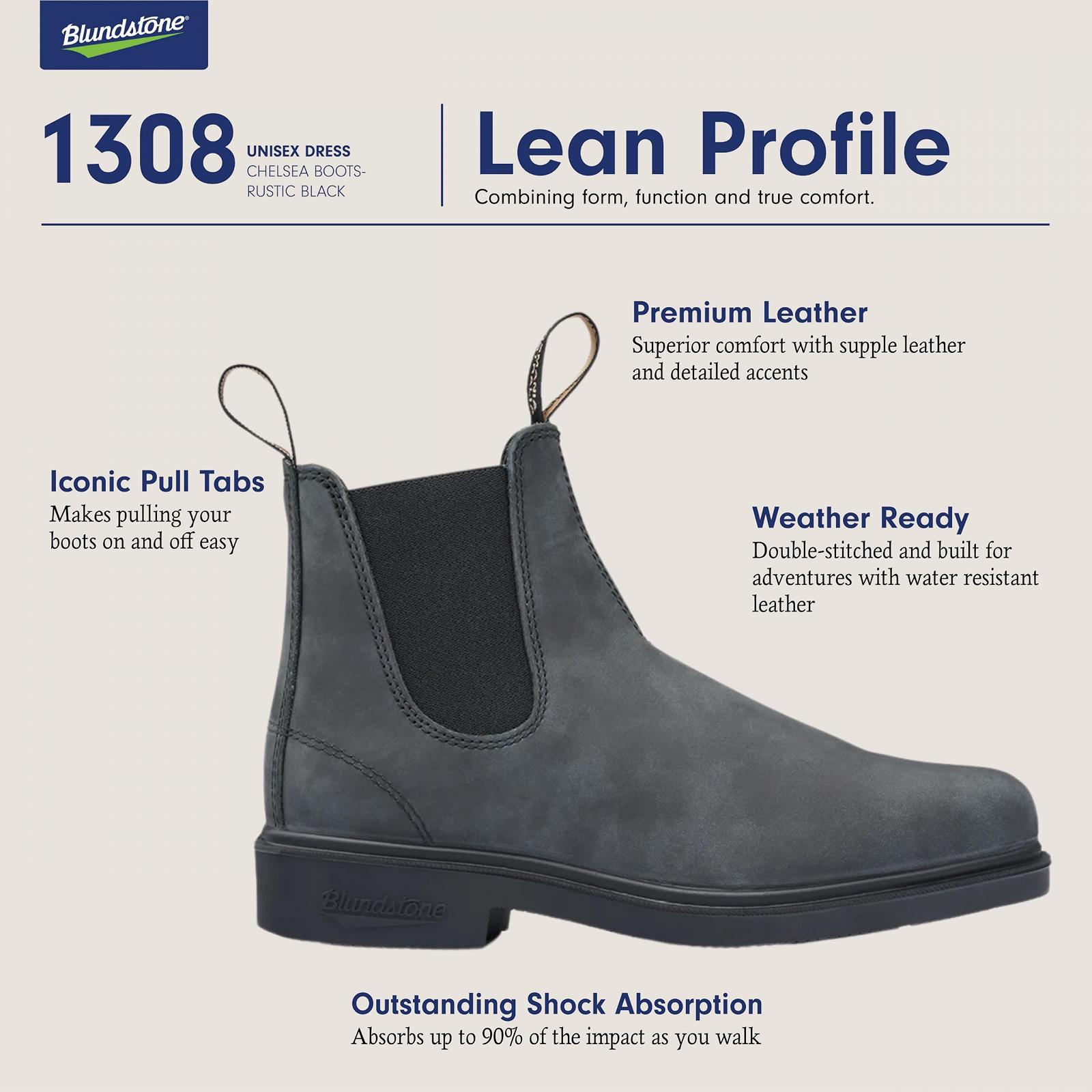 Челсі Blundstone Chisel Toe 1308 Чорні, 38 EU Schmal, фото №3