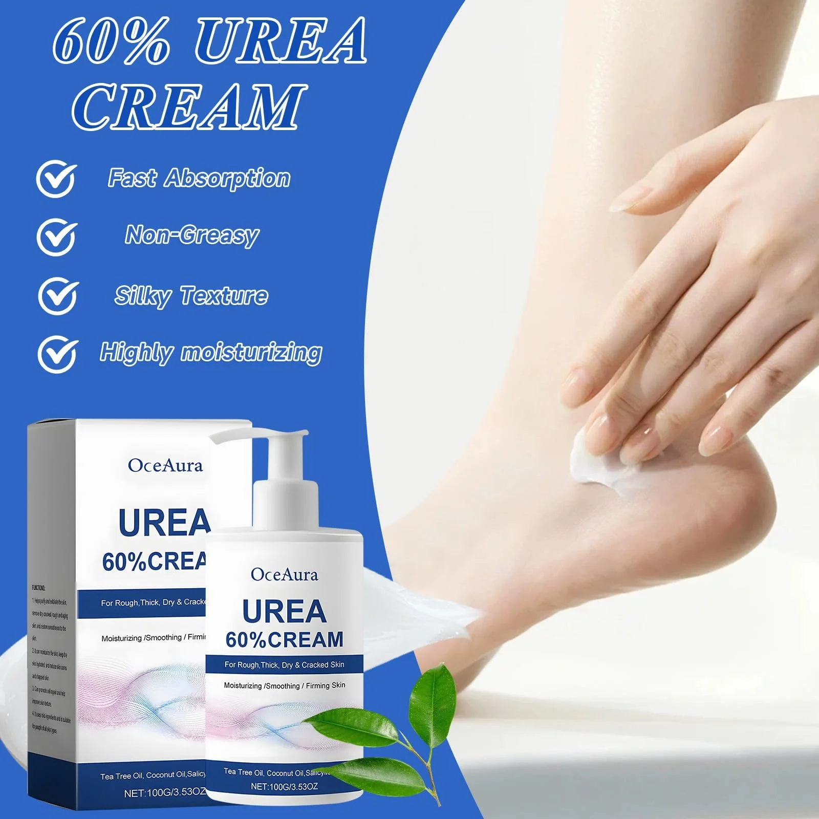 Крем для ног Urea Cream 60% увлажняющий и восстанавливающий 100 г + 40 г стик, фото №7