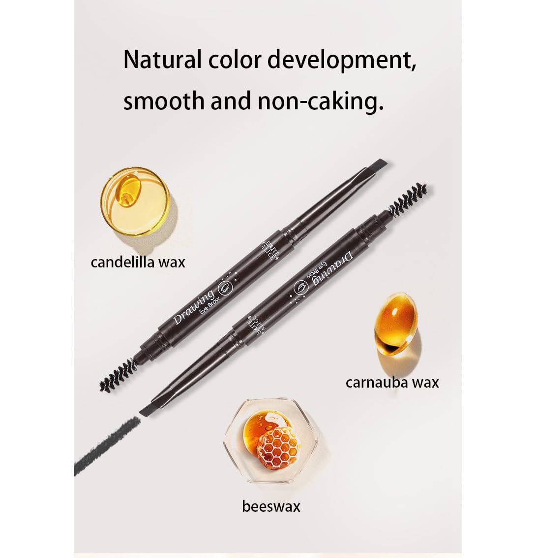 Олівець для брів Double-Sided Eyebrow Pencil Темно-коричневий, фото №4
