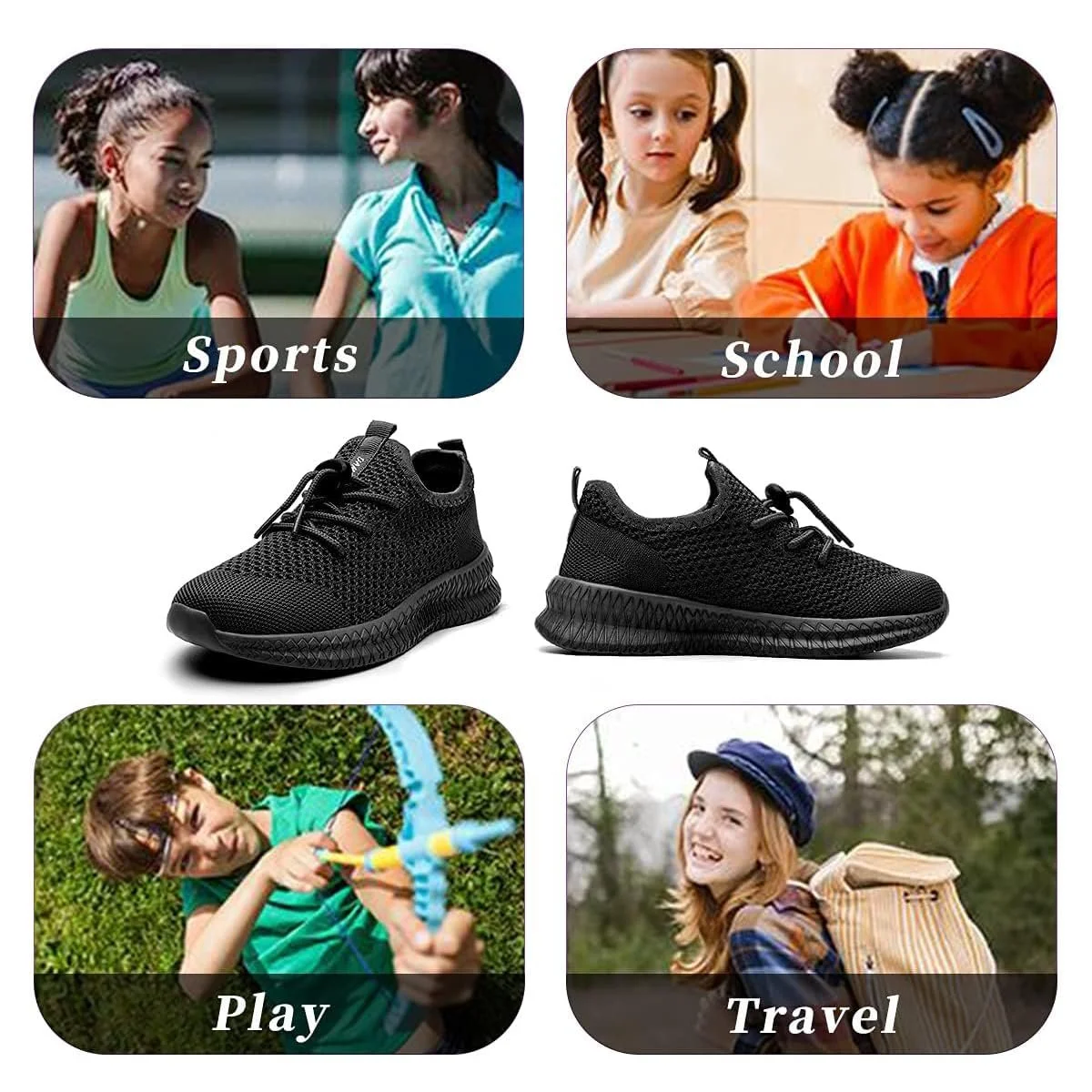 Детские дышащие теннисные кроссовки для ходьбы для мальчиков и девочек, легкие нескользящие повседневные спортивные школьные туфли для бега, фото №7
