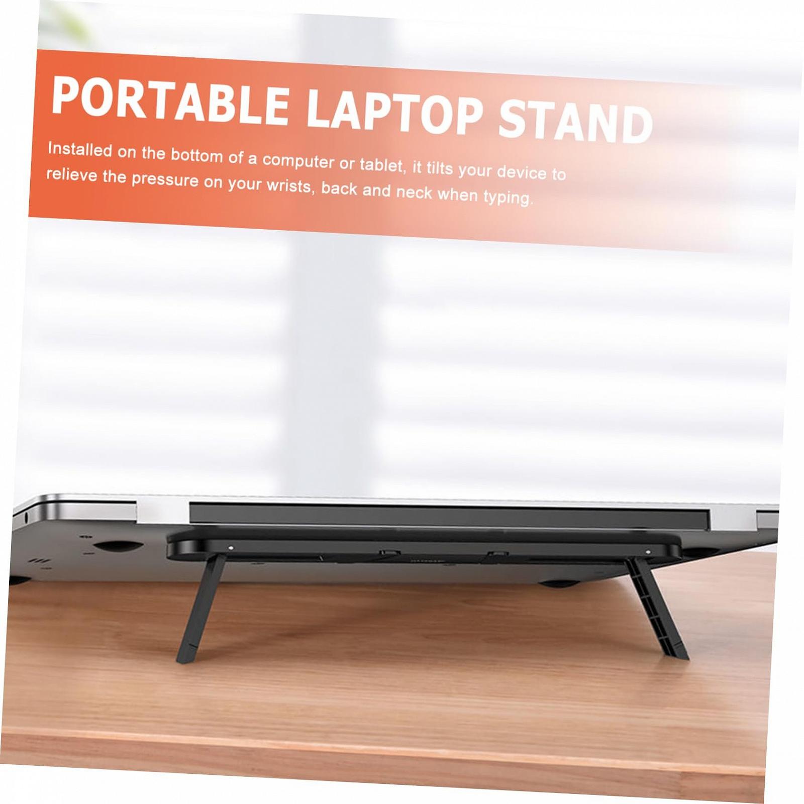 Підставка для ноутбука складана, ергономічна, самоклеюча з нековзними ніжками для столу для покращення постави та відведення тепла, фото №8