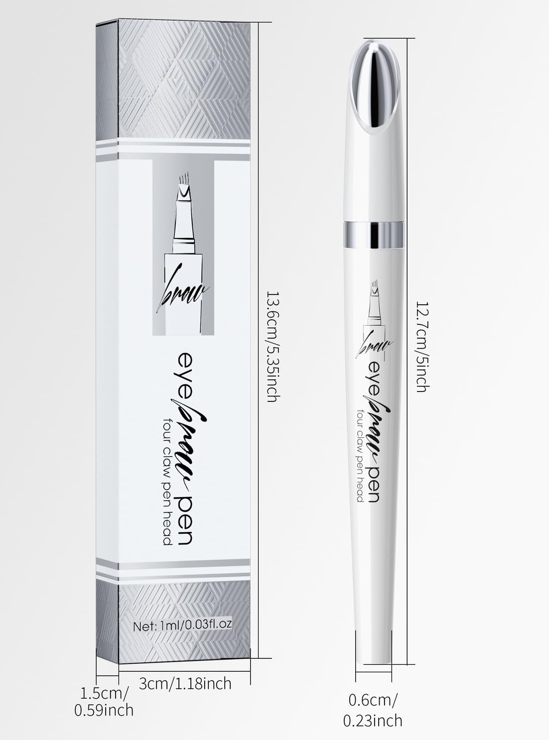 Олівець для брів Magischer Microblading 3D 4-контурний Водостійкий Для натуральних і чітких брів (4 шт.), фото №7