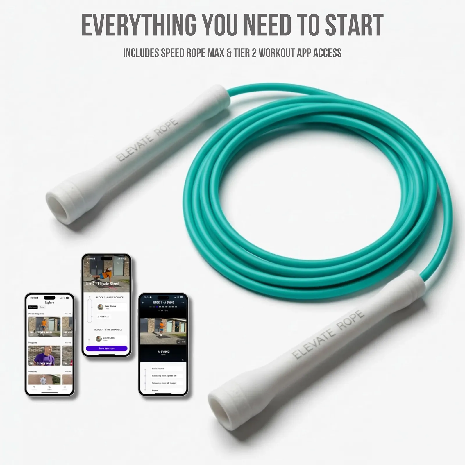 Швидкісна скакалка Elevate Speed Rope MAX ПВХ нейлоновий сердечник 5 мм 3 м, фото №3 Швидкісна скакалка Elevate Speed Rope MAX ПВХ нейлоновий сердечник 5 мм 3 м, фото №3