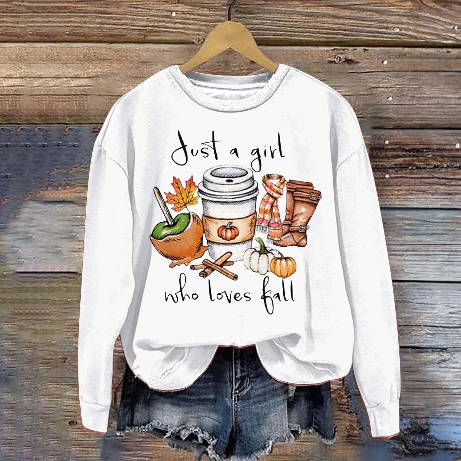 Женский свитшот с длинными рукавами Halloween-Tops Модный повседневный свитшот с принтом тыквы на Хэллоуин, с круглым вырезом, фото №4