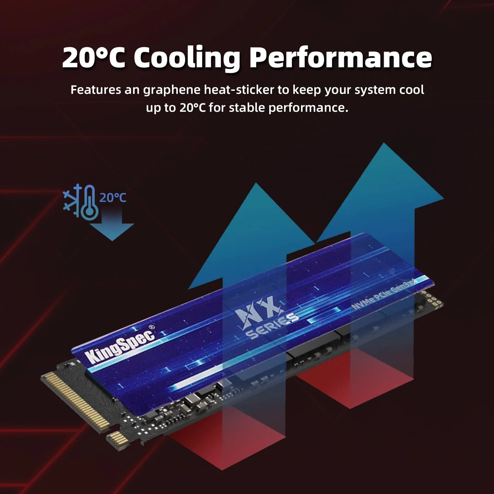 SSD-накопичувач KingSpec NX-2280 512 ГБ NVMe M.2 PCIe 3.0 Gen 3x4, фото №4