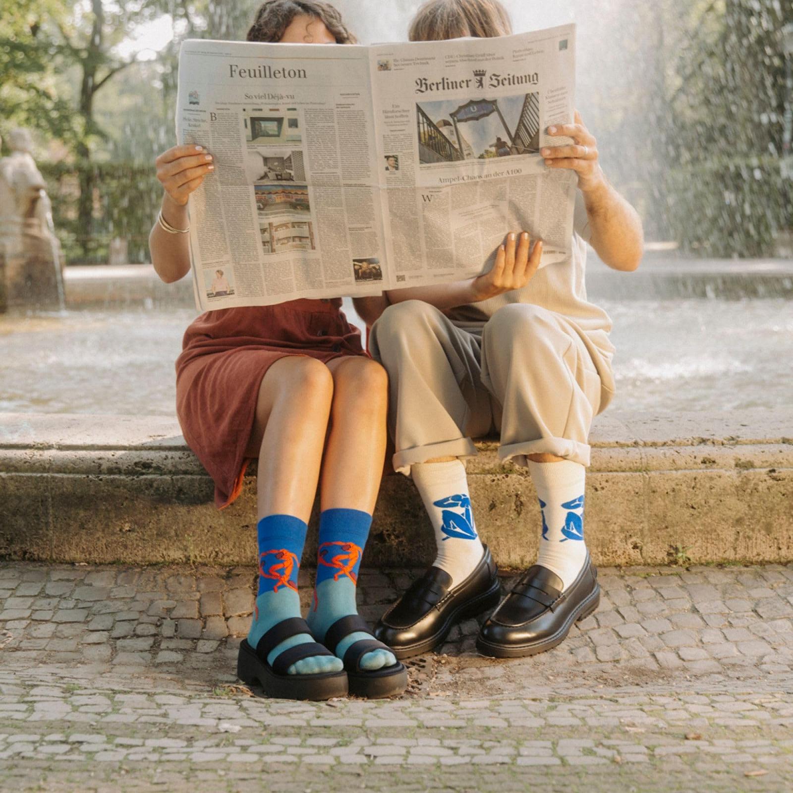 Шкарпетки Gustav Klimt, Mondrian, Van Gogh, Franz Marc, Friedrich, Munch Art Socks з органічної бавовни, фото №3