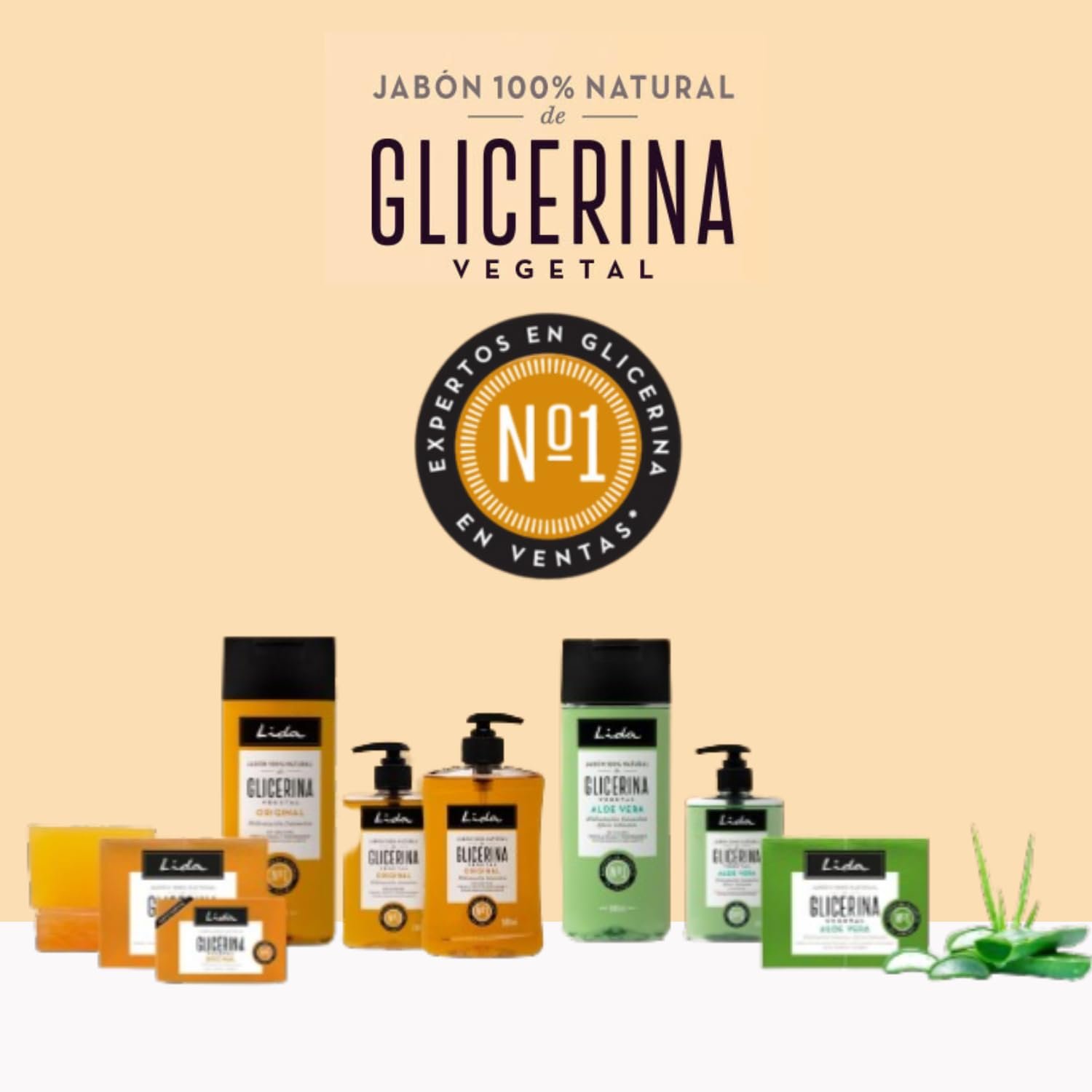 Гель для душу Lida 100% Натуральний з гліцерином та алое вера 600 мл, фото №7