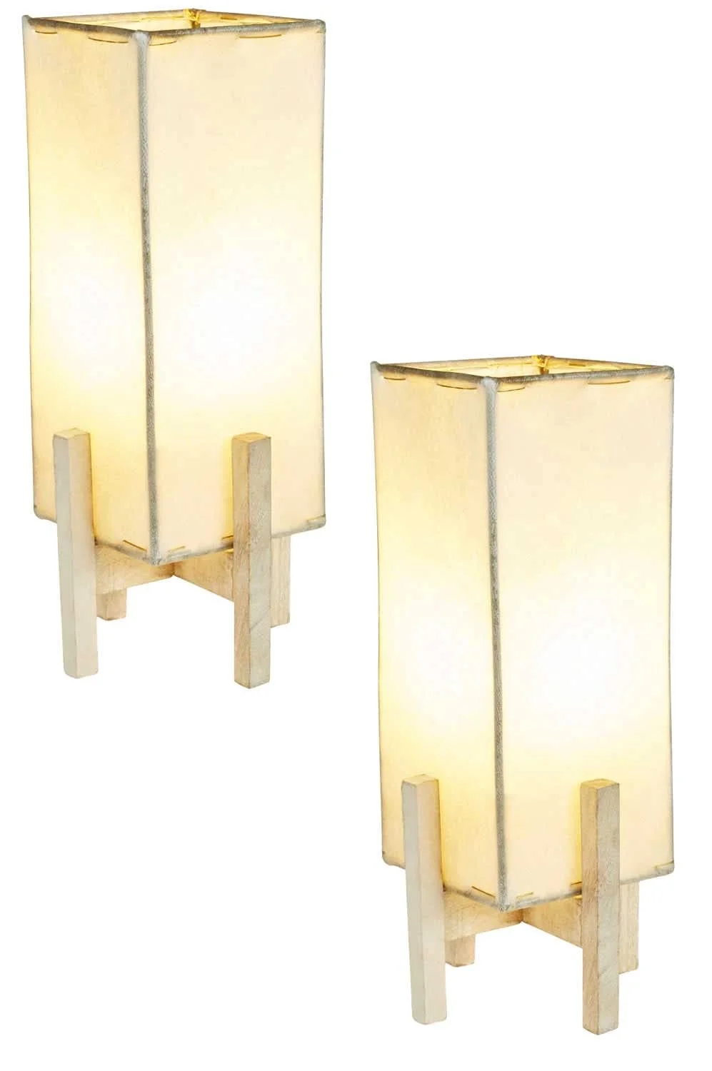 Настільна лампа Marrakesch Janka 30 см набір із 2 шт бежева (біла рама), фото №1