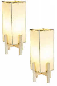 Настільна лампа Marrakesch Janka 30 см набір із 2 шт бежева (біла рама) - Фото 1