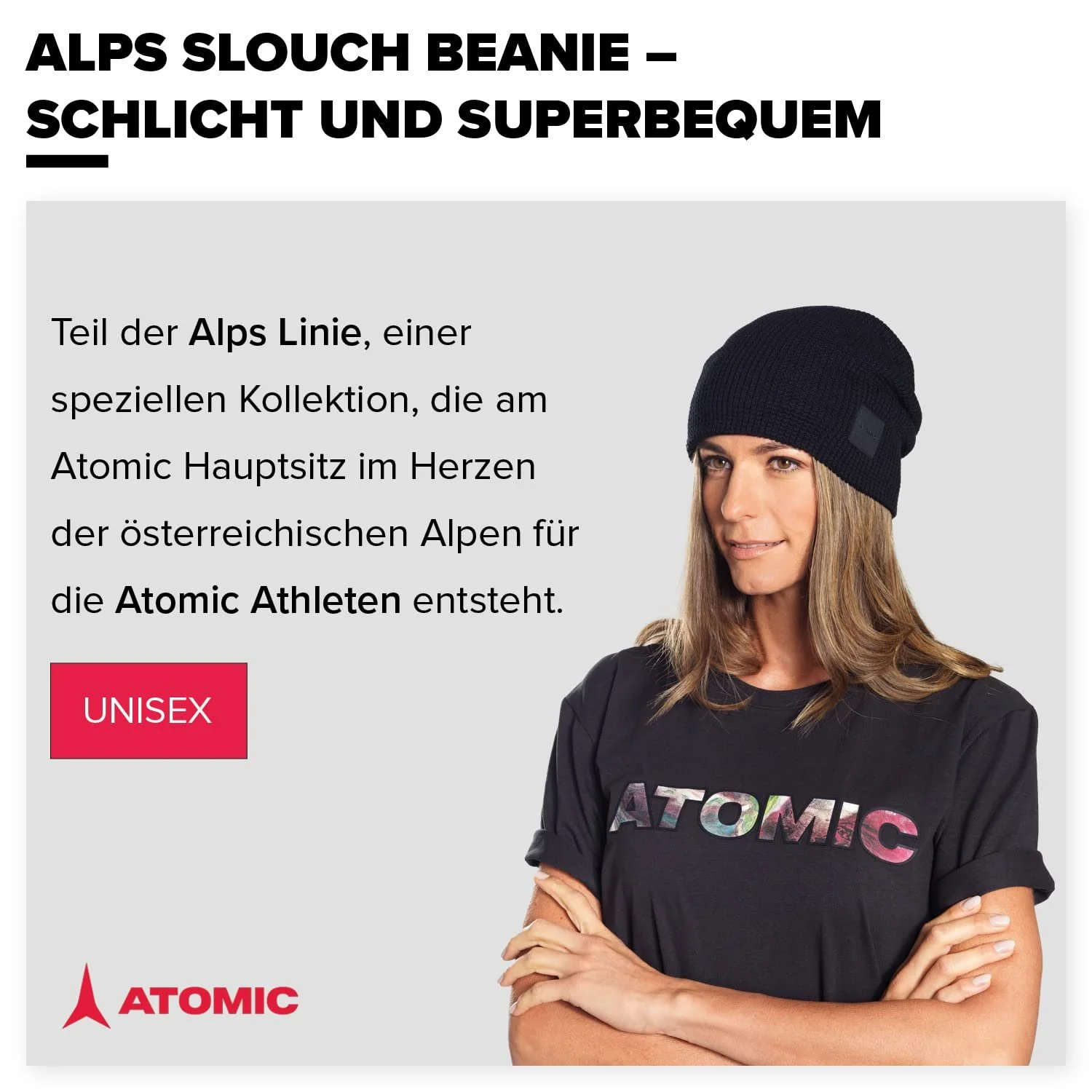 Шапка ATOMIC Unisex Alps Slouch Beanie, фото №2
