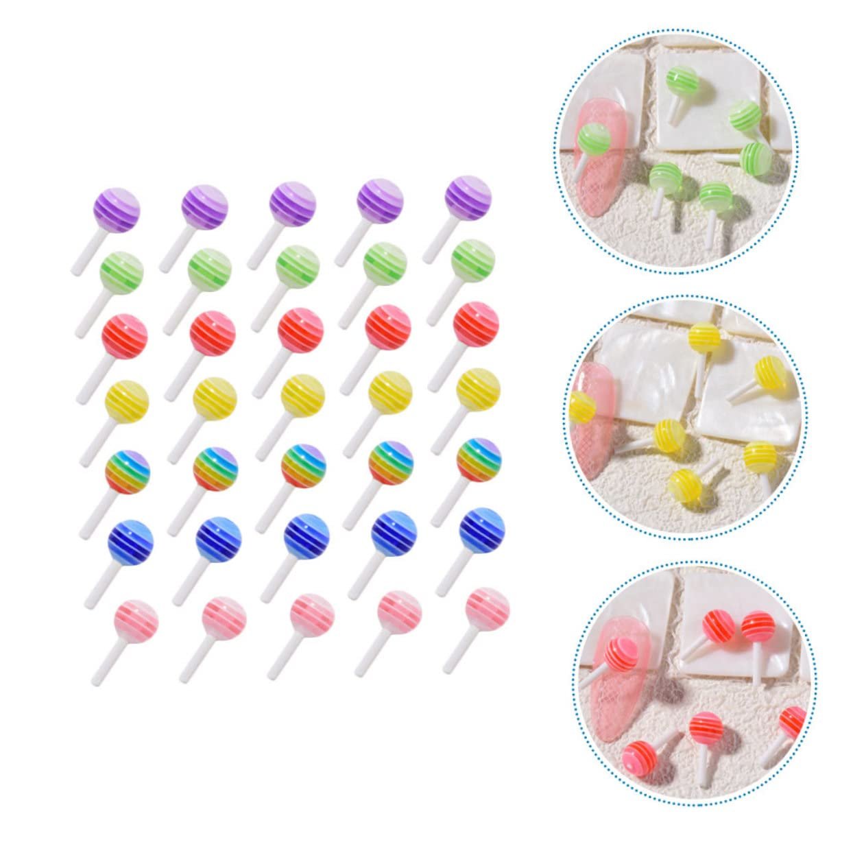 Украшения для ногтей из смолы Beavorty 50 шт. Разноцветные украшения для ногтей DIY, мультяшные маникюрные украшения для женщин и девушек, фото №7