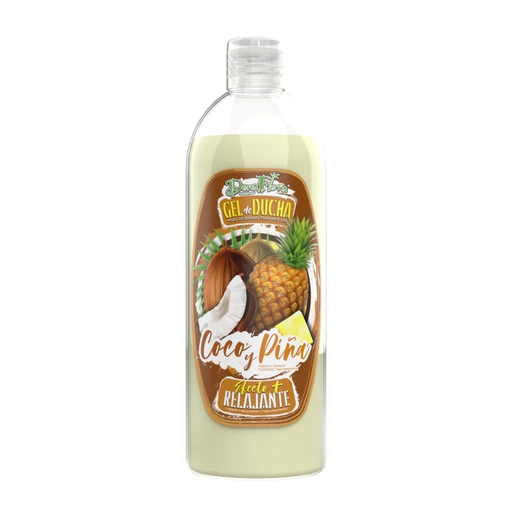 Гель для душа DONA FLORA Coconut & Pineapple Расслабляющий эффект Бережное очищение и уход Увлажняющий Веганская формула Тропический аромат 750 мл, фото №1