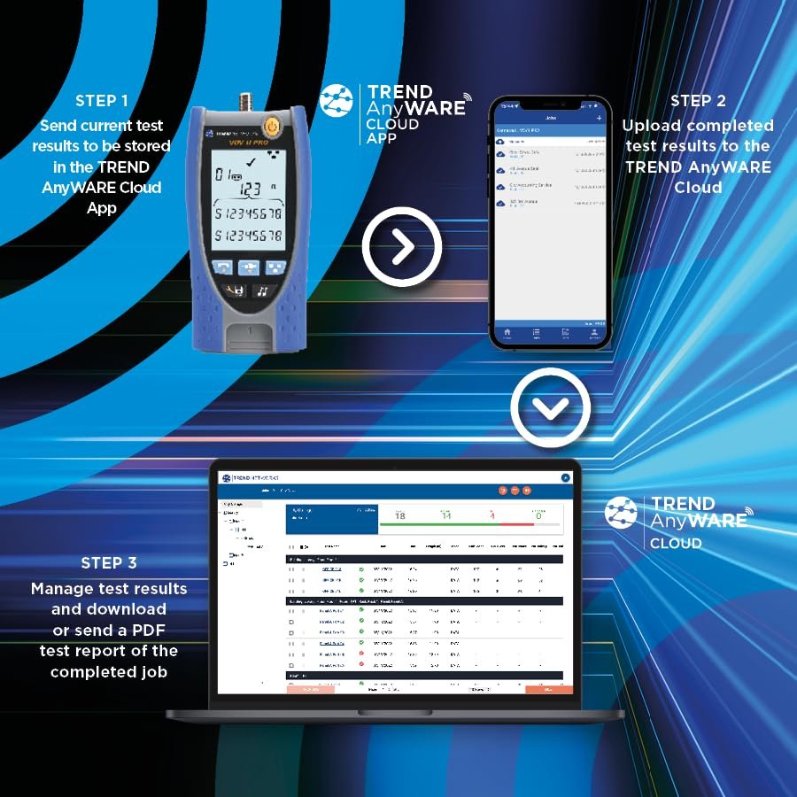 Тестер кабельний TREND Networks VDV II Pro для телефонних мережевих та телевізійних ліній Синій, фото №6