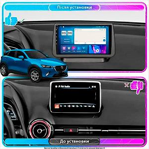 Штатна магнітола Lesko для Mazda CX-3 I Рестайлинг 2018-н.в. екран 9 4/64Gb CarPlay 4G Wi-Fi GPS Prime synthetic.ua - Фото 1