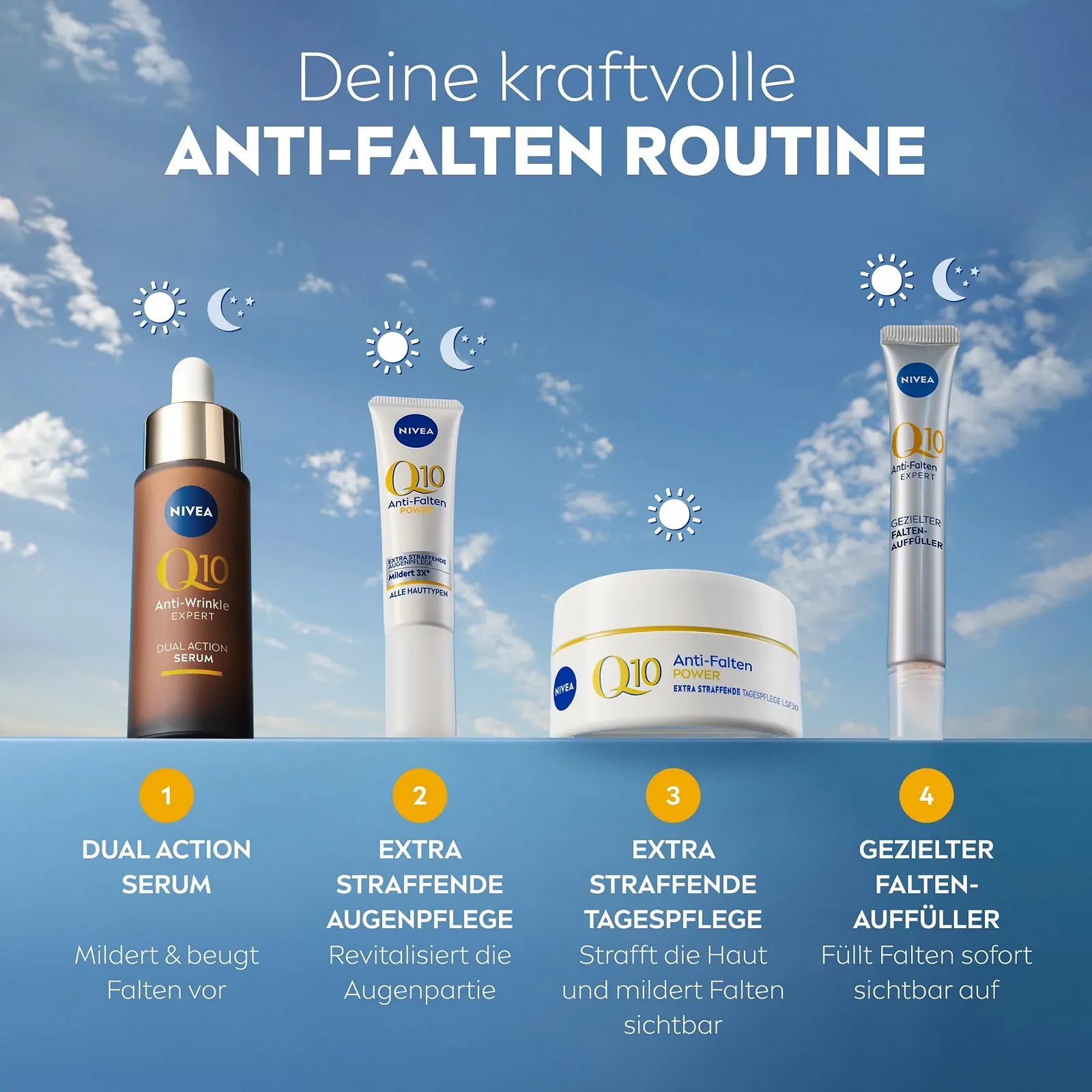 Денний крем NIVEA Anti-Wrinkle Power Q10 Extra Firming SPF 30 50 мл, фото №4 Денний крем NIVEA Anti-Wrinkle Power Q10 Extra Firming SPF 30 50 мл, фото №4