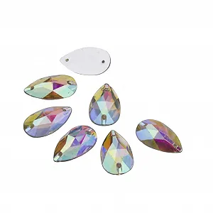 Ювелирные аксессуары Coheali 300 штук, украшения для ногтей, хрустальные стразы AB, драгоценные камни для шитья, хрустальные аксессуары в форме капли synthetic.ua - Фото 1