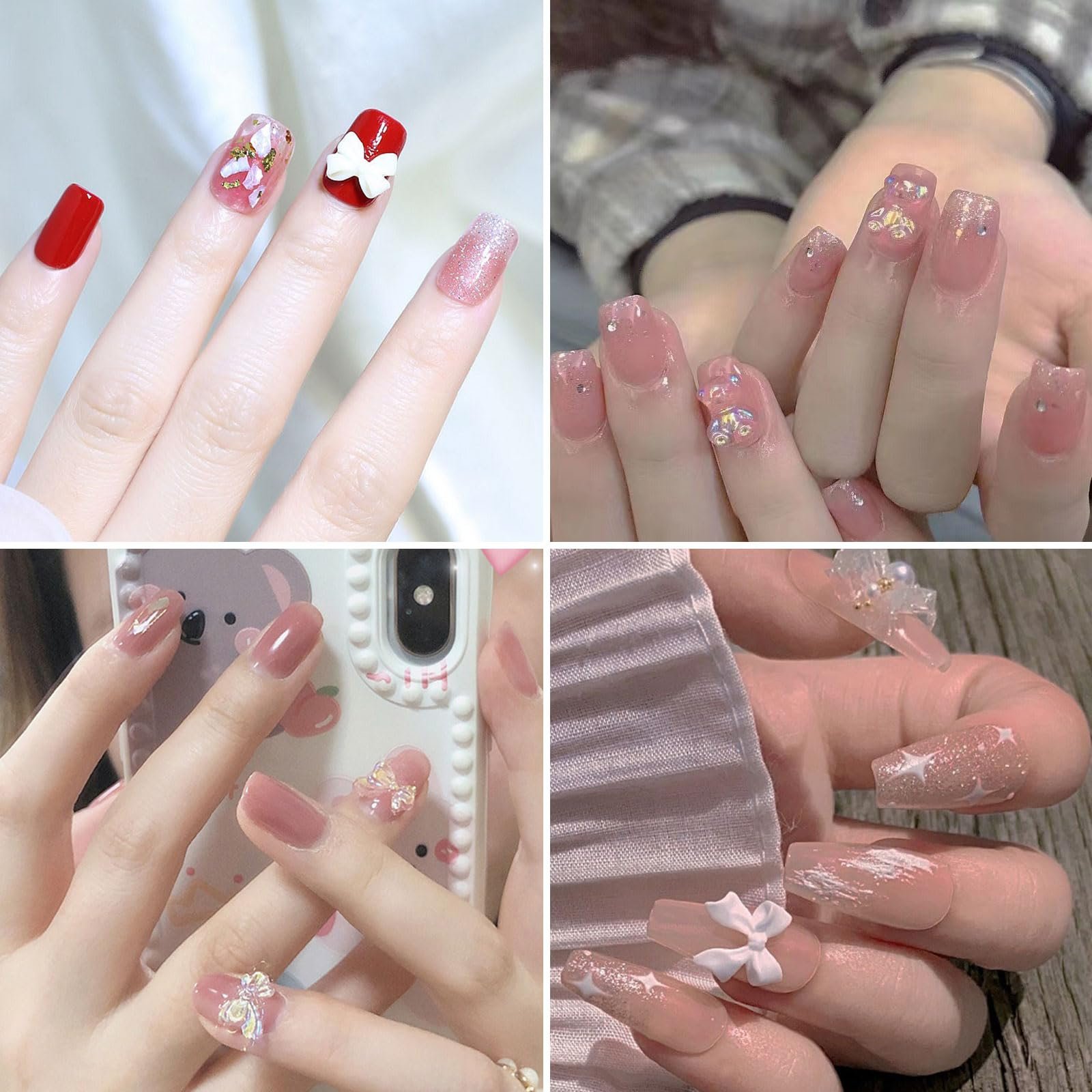 Украшение для ногтей Сердце Бантик Жемчуг Разные формы 400 шт Aurora Медведь Бабочка Mix-D, фото №5 Украшение для ногтей Сердце Бантик Жемчуг Разные формы 400 шт Aurora Медведь Бабочка Mix-D, фото №5