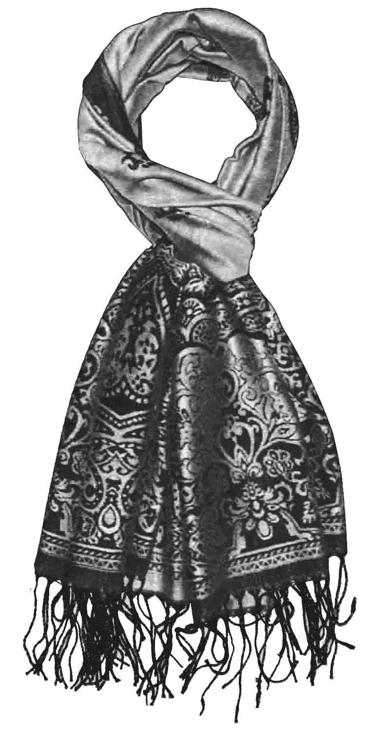 Пашмина Lorenzo Cana Дизайнерский Брендовый Платок Серебристо-Серая 70 см x 180 см, фото №2