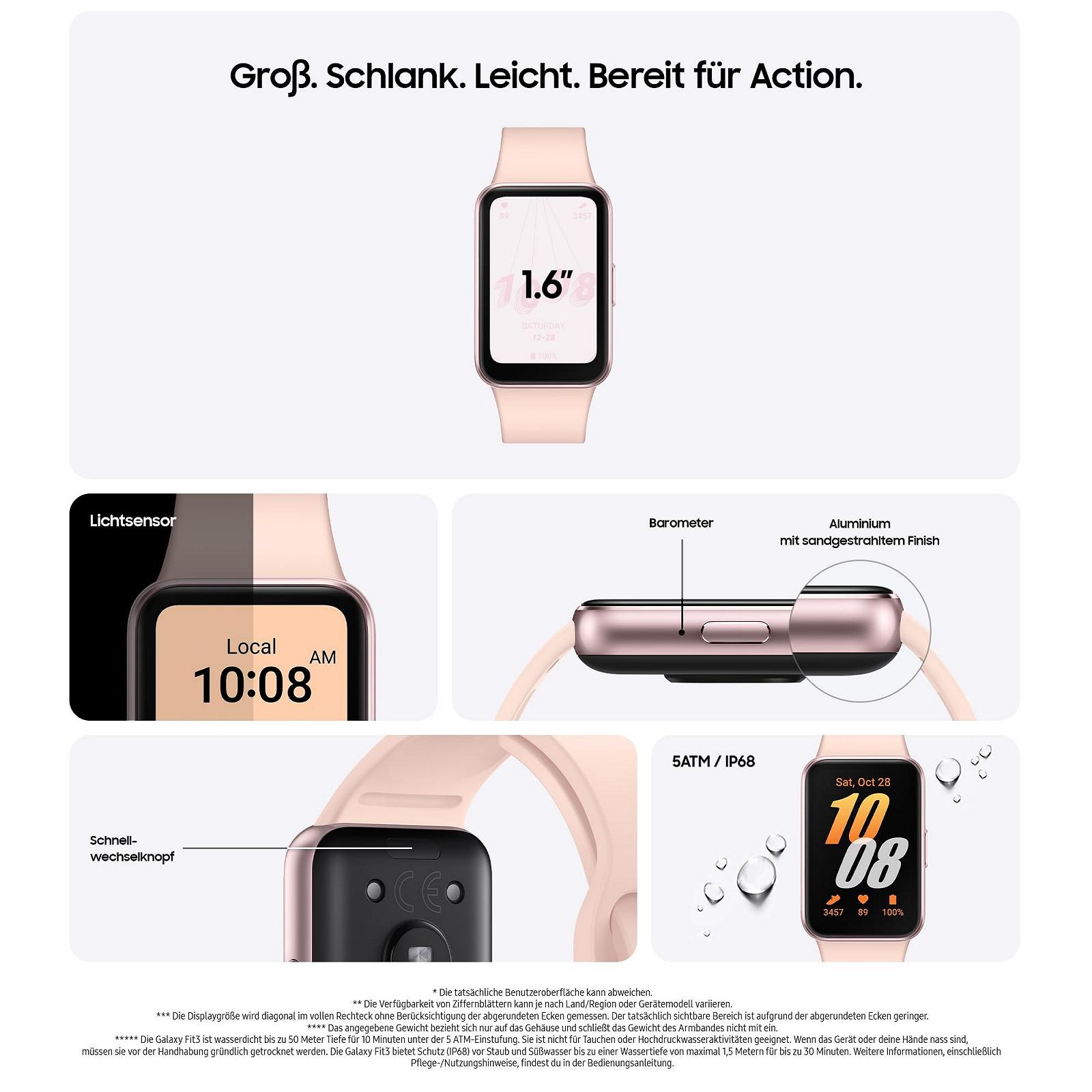 Фитнес-браслет Samsung Galaxy Fit3 Розовое Золото, фото №2