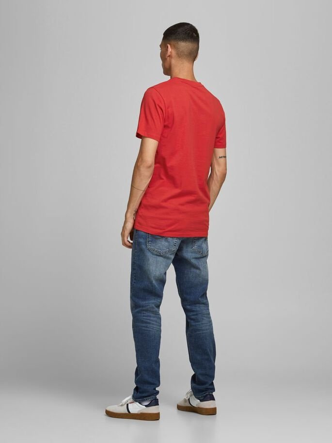 Футболка JJELOGO TEE SS O-NECK 2 COL SS21 NOOS 12180867 True Red Jack&Jones Червоний S, фото №2