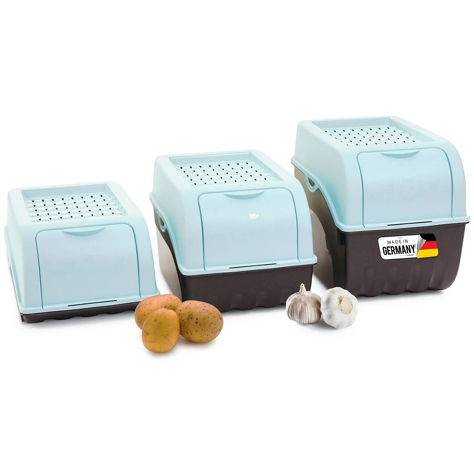 Контейнер для овочів Novaliv Potato Storage 3.5 л - 9 л Turquoise, фото №1