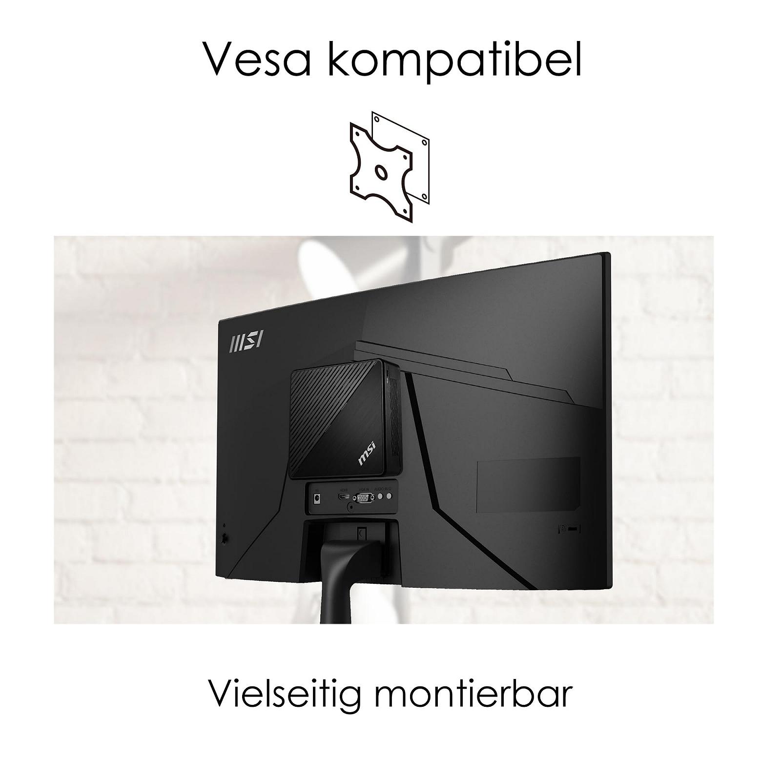 Монитор MSI Office PRO MP242CDE 60 см 23,6 дюйма Curved LED Full HD 75 Гц 1500R VA безрамочный дизайн HDMI черный, фото №5