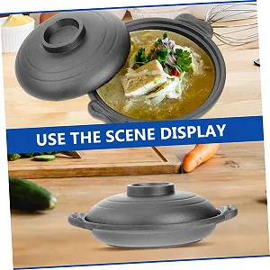 Кастрюля (Dutch Oven) керамическая антипригарная 18 см для индукционных плит с крышкой synthetic.ua - Фото 1