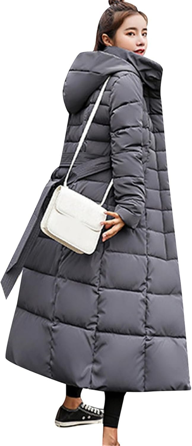 Жіноче Максі Пухове Пальто з Капюшоном, фото №3