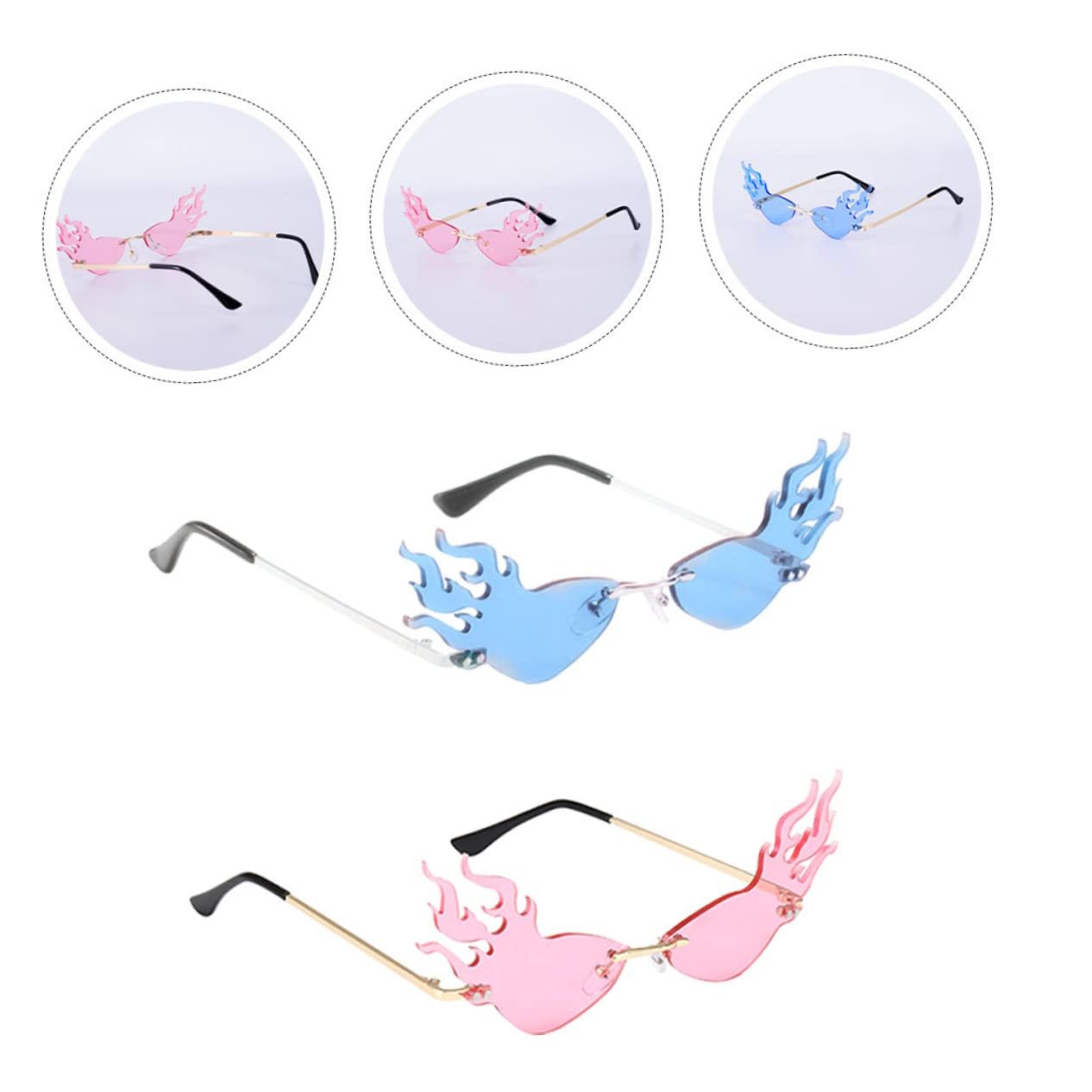 Сонцезахисні окуляри PACKOVE, набір 2 шт., Без оправи, фото №6