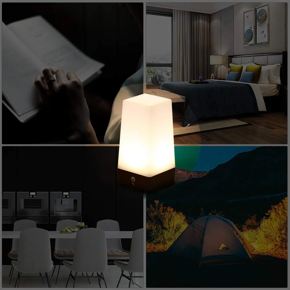 Настільна лампа нічник Andoer LED датчик руху PIR портативна на батарейках, фото №8