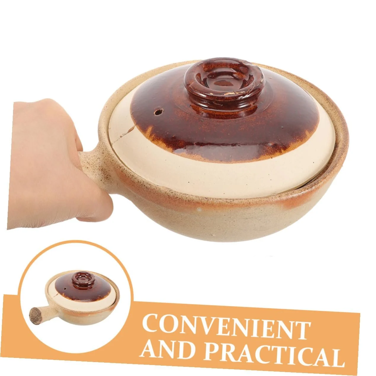 Кастрюля керамическая SOIMISS с крышкой для супа и тушения, фото №5 Кастрюля керамическая SOIMISS с крышкой для супа и тушения, фото №5