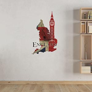 Наклейка на стіну GRAZDesign England London Flag 3D 97 x 57 см synthetic.ua - Фото 1