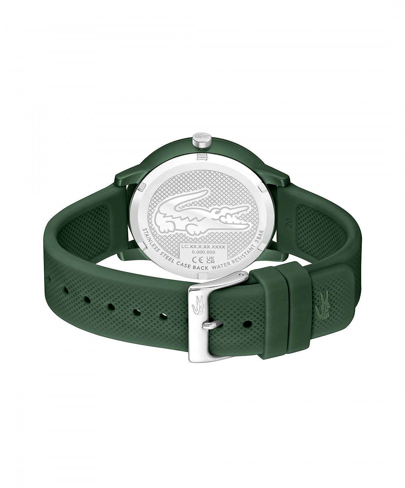 Чоловічий аналоговий кварцовий годинник Lacoste 2011240, сірий силіконовий ремінець, фото №3