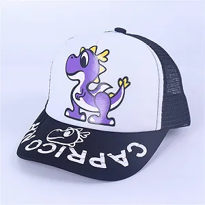 Бейсболка дитяча баскетбольна з мультяшним принтом дихаюча сітчаста чорна synthetic.ua - Фото 1