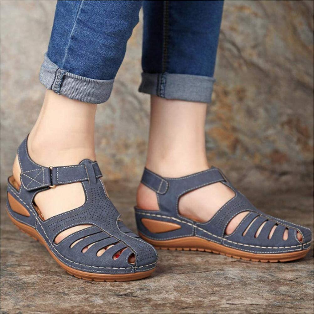 Винтажные женские сандалии CrEev летние Перфорированные Сшивные, фото №2