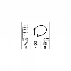 Комплект проводів запалювання NGK 8542 для FORD - Фото 1