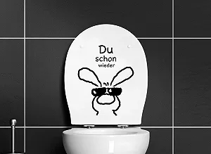 Наклейка на стіну Grandora W3034 Кролик 21 x 26 см Сірий synthetic.ua - Фото 1