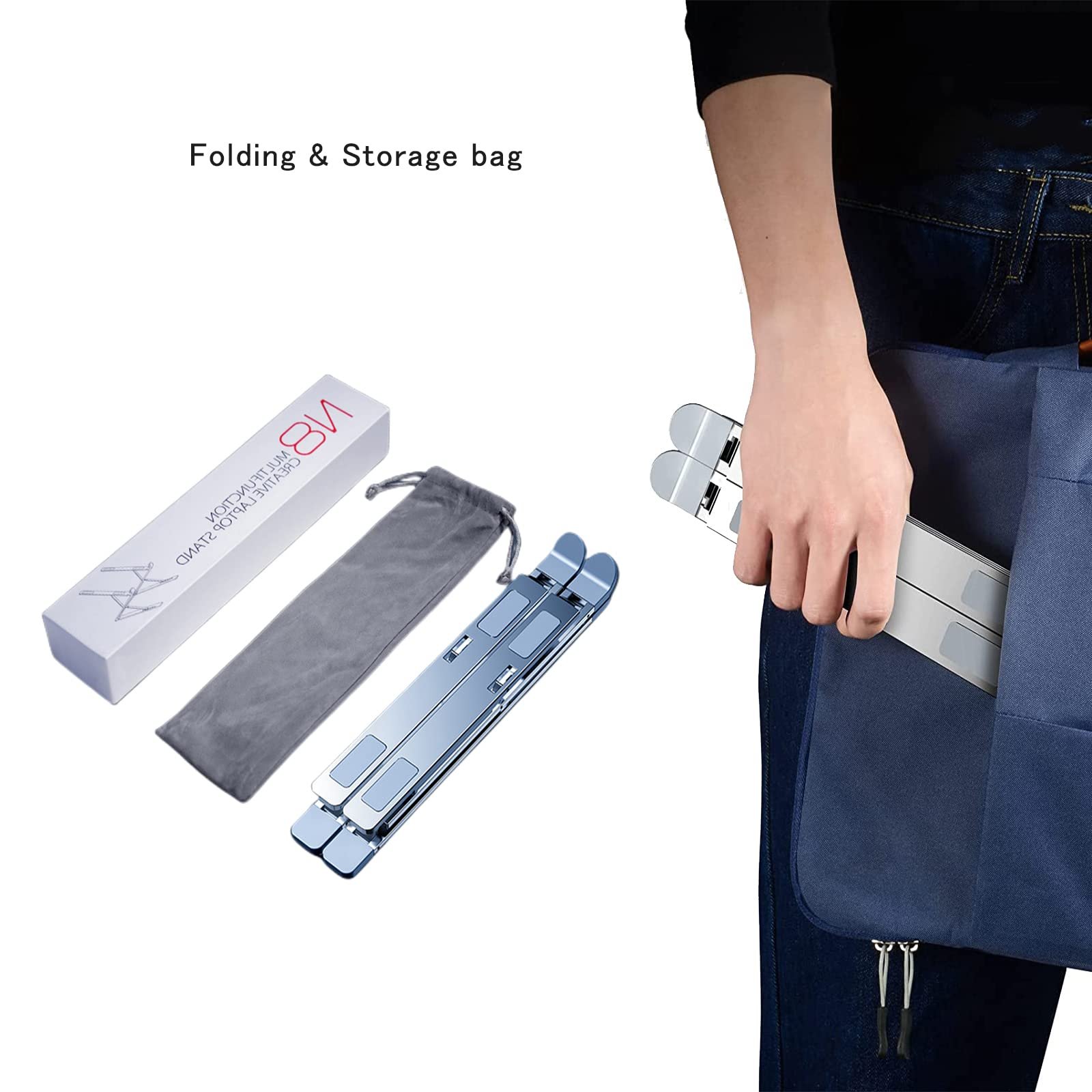 Підставка для ноутбука Dogfish, 9+7 рівнів, регульована по висоті, вентильована алюмінієва, 10-17,3-дюймових, фото №8 Підставка для ноутбука Dogfish, 9+7 рівнів, регульована по висоті, вентильована алюмінієва, 10-17,3-дюймових, фото №8