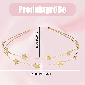 Обруч для волос Звезды с блестящими стразами synthetic.ua - Фото 1