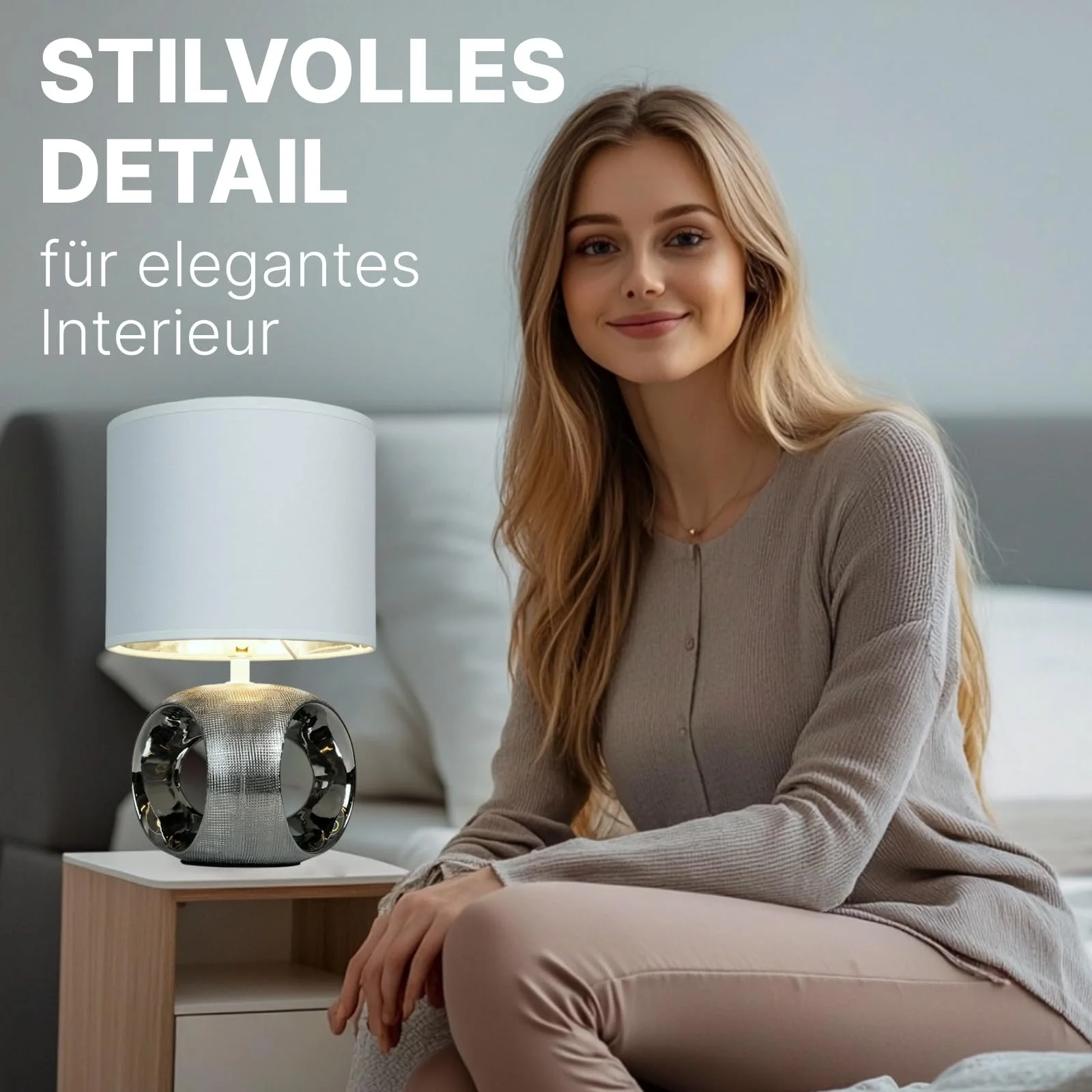 Настільна лампа ARTE LAMP Zaurak A5035LT-1CC Хром Білий, фото №5