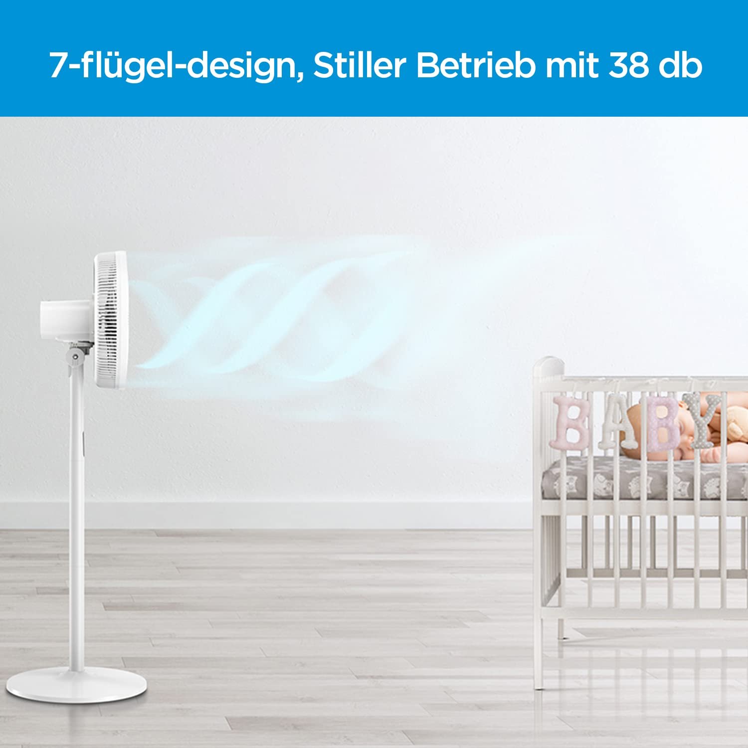 Вентилятор напольный Midea Тихий с пультом дистанционного управления, фото №7