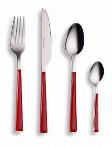 Набор столовых приборов Echtwerk Basic, с пластиковыми ручками, нержавеющая сталь 18/0, красный цена на synthetic.ua - Фото 1 Набор столовых приборов Echtwerk Basic, с пластиковыми ручками, нержавеющая сталь 18/0, красный synthetic.ua - Фото 1