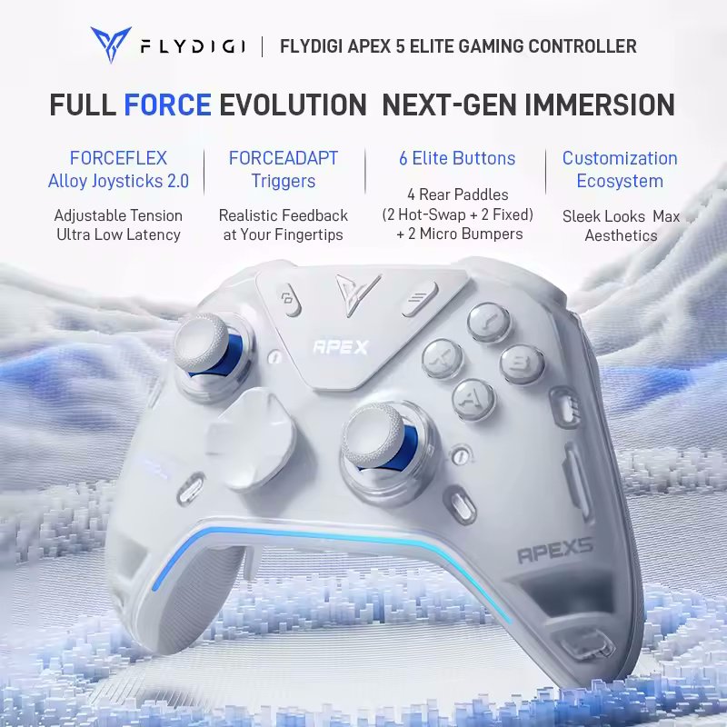 Геймпад FlyDigi APEX 5 White + док-станция (Android/Windows/Nintendo Switch/VR/iOS), фото №3
