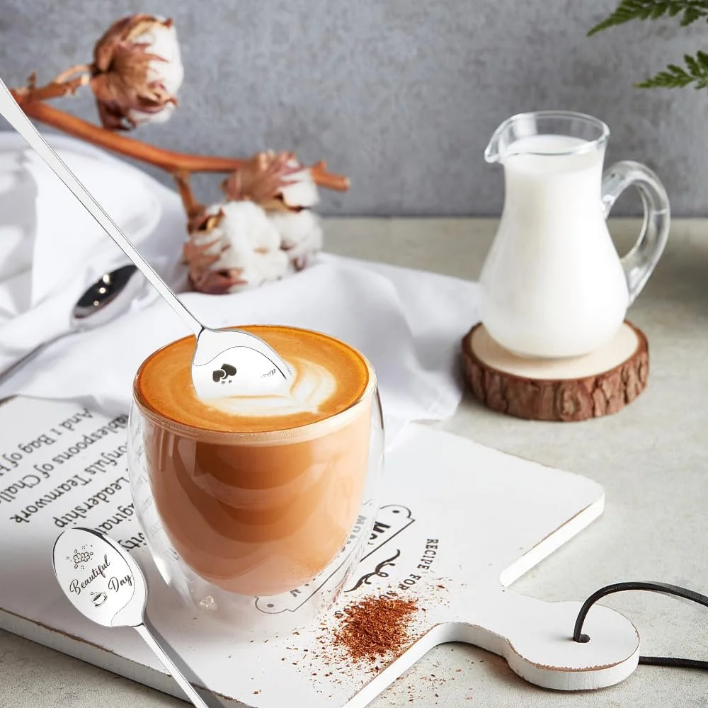 Ложка для кави З написом Колір не вказано (2 шт. в наборі), фото №4