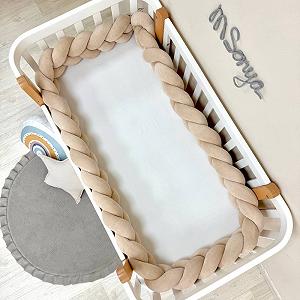 Бортик-коса бежевий 360 см на всі сторони ліжечка ціна на synthetic.ua - Фото 1 Бортик-коса бежевий 360 см на всі сторони ліжечка synthetic.ua - Фото 1