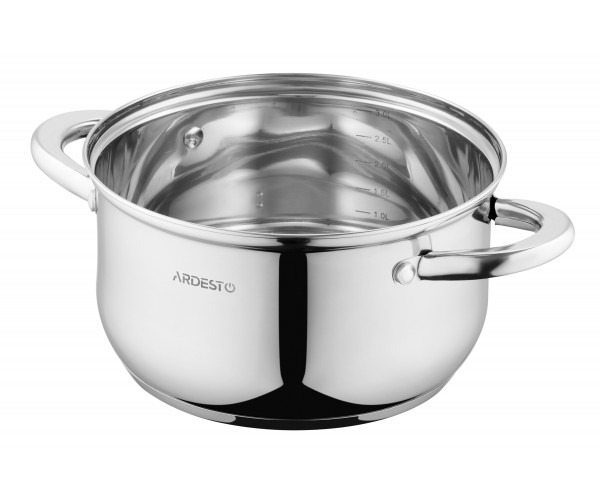 ARDESTO Каструля Gemini Gourmet скляна кришка 3.2 л нержавіюча сталь, фото №2