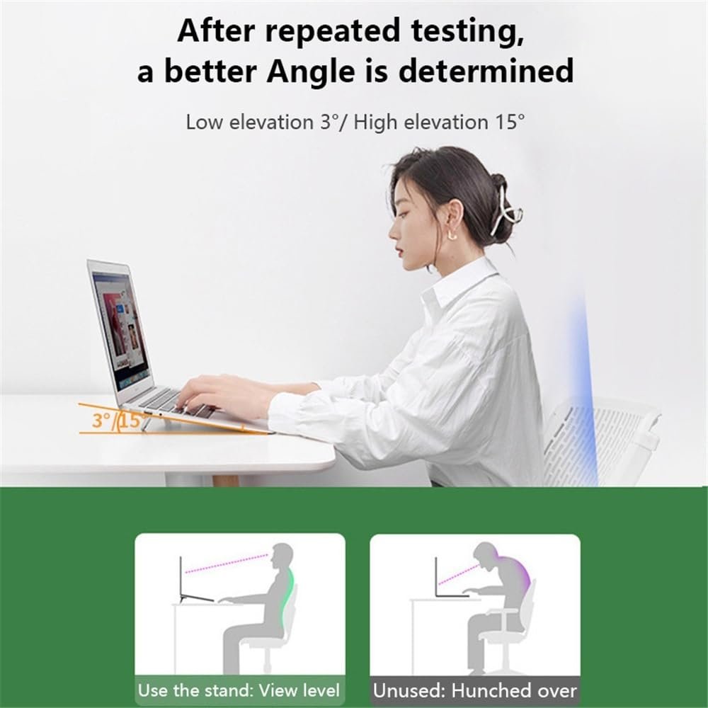Мини-подставка для ноутбука складная (пара) из цинкового сплава, портативная подставка для клавиатуры, невидимая подставка для ноутбука и подъемник для клавиатуры для настольного компьютера Черный, фото №6