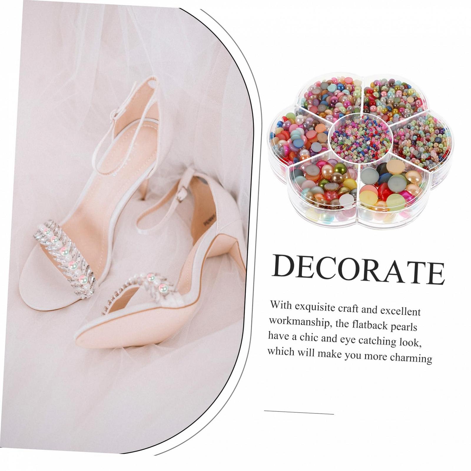 Подвеска для ногтей NUOBESTY Стразы фиолетовые, кабошоны, искусственные жемчужные бусины, полусферические бусины для маникюра, жемчуг, непористые наклейки для ногтей ABS, 1 коробка, фото №8