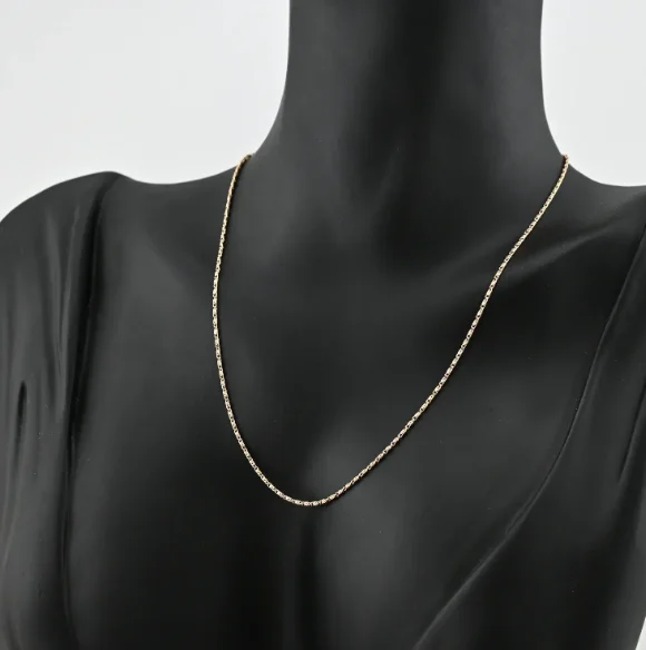 Цепочка позолоченная на шею, женская 45+5 см, фото №3