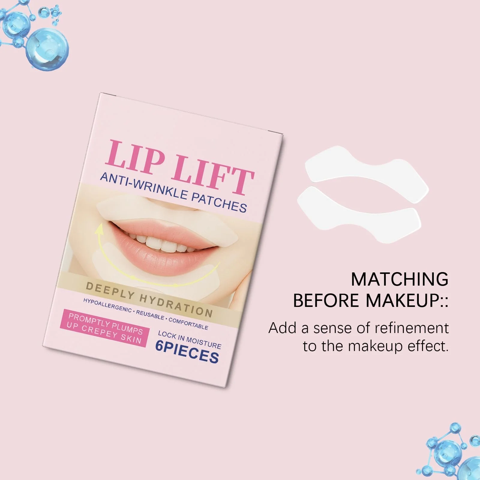 Патчі проти зморшок для губ Багаторазові смужки для обличчя (2 коробки/12 пар), фото №5